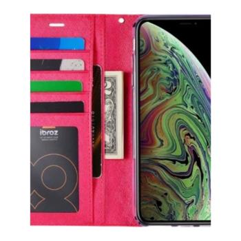 ALIVO適用蘋果iPhone11蠶絲紋皮套11Pro max支架插卡手機殼翻蓋全包矽膠保護套純色防摔錢包款