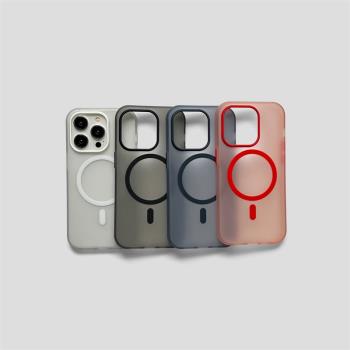 16e磨砂質感親膚好手感15pro磁吸功能加厚Tpu硬殼iPhone13適用14plus蘋果12手機殼保護套防摔11直角邊框