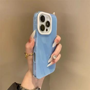 高顏值奶油果凍殼適用蘋果16promax手機殼新款16簡約iPhone15pro全包14防摔13p情侶14pm純色矽膠軟簡約保護套