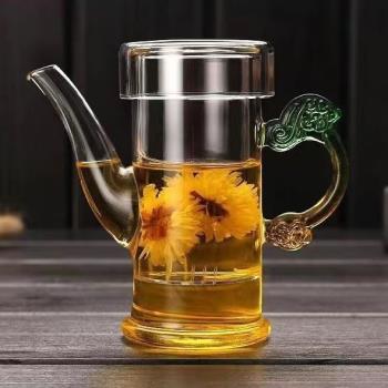泡茶玻璃茶壺功夫普洱過濾茶水分離紅雙耳杯套裝茶具家用單沖茶器