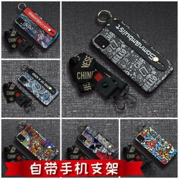適用於LG K42手機殼TPU矽膠全包邊手機套保護套軟殼腕帶殼男款保