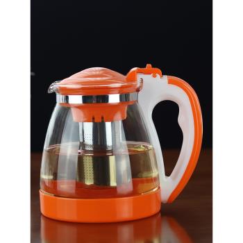 玻璃茶壺家用大號泡茶壺加厚耐熱玻璃水壺帶濾網花茶單壺茶具套裝