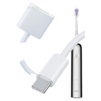 適用徠芬電動牙刷充電線充電器5V直流LFTB01-P下一代掃振牙刷磁吸USB-C電源適配器線保護介面供電