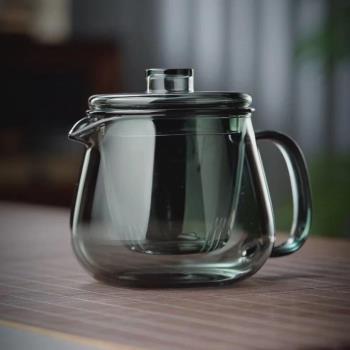玻璃茶壺家用沖茶器加厚耐熱花茶壺過濾泡茶壺茶水分離杯企鵝壺