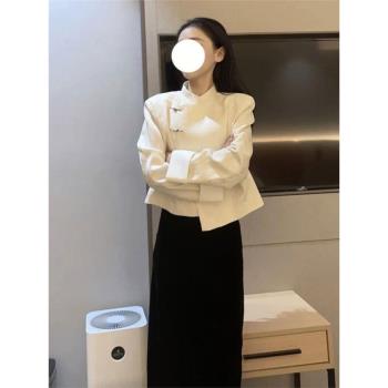 新中式套裝裙2025春季國風禪意女裝名媛氣質高階感小洋裝兩件套女