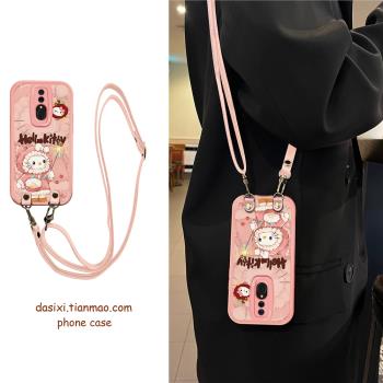 適用OPPOA9手機殼可愛HelloKitty斜挎A5全包A11X矽膠k11x帶掛繩11x女k12x個性9s套K12網紅k7少女心新款