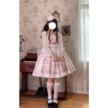 【小熊茶話會】~白糖少女~原創設計Lolita洋裝吊帶jsk連衣裙夏季