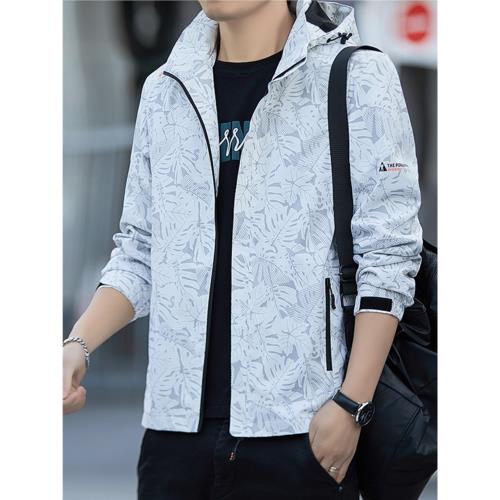 夾克外套男2024新款春秋季工裝戶外防風防水潮牌風衣剪-標沖鋒衣