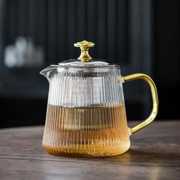 玻璃茶壺耐熱耐高溫加厚煮小茶水分離茶杯泡茶過濾可加熱家用茶具