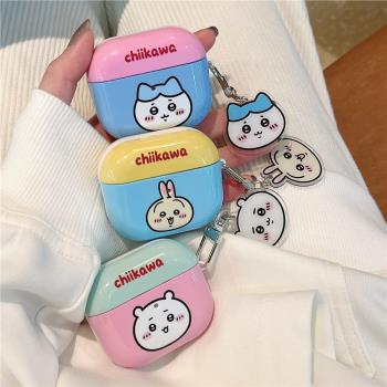 日系可愛吉伊卡哇適用蘋果耳機保護套airpods4無線藍牙耳機殼三四代airpodpro2二代ipod耳機盒airpods3保護殼