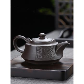紫砂壺原礦紫泥捨得茶壺功夫茶具家用辦公泡茶壺過濾單壺泡茶器