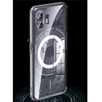 適用Nothing phone2手機殼磁吸新款Nothing phone1透明防摔保護套谷歌phone2代無線充電外後殼磨砂全包車載