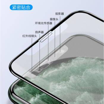 適用蘋果16 11霧面磨砂XR iPhone15promax磨砂加防偷窺14Plus鋼化膜iPhone12 13mini手機貼膜xsmax鋼化玻璃膜
