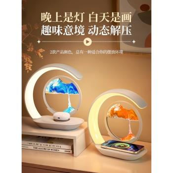 夜晚小夜燈手機無線充電臥室睡眠床頭臺燈氛圍燈擺件公司年會禮物