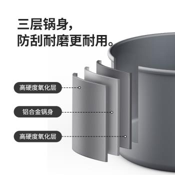 挪客戶外鍋具套裝露營野營炊具便攜式燒水壺鋁合金煎鍋煎盤吊鍋