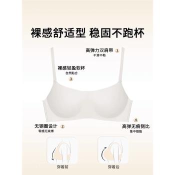 【無痕杯】薄杯一片式內衣女小胸不空杯聚攏上託無鋼圈舒適款文胸