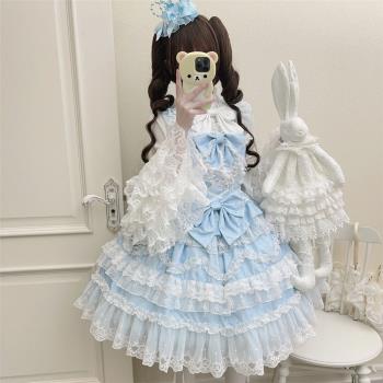 戀與心悸韓菇涼原創設計Lolita洋裝doll感jsk吊帶連衣裙春季