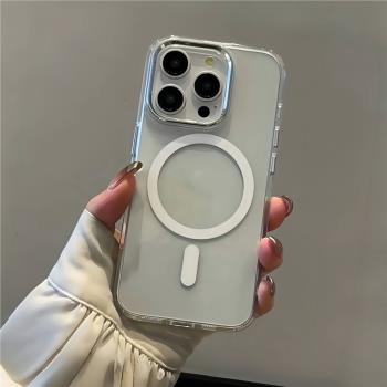 大孔磁吸金屬圈FIND X8適用OPPO Reno13/12手機殼10/K11高階感A58透明簡約7小眾9pro+凹槽A3不包鏡頭A1X/A2M