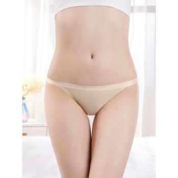 性感純欲無痕女士內褲女丁字褲夏季薄款純棉襠冰絲半包臀三角短褲