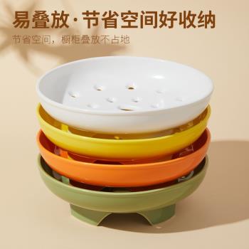 泥火匠陶瓷20cm高腳蒸屜家用炒鍋砂鍋蒸籠多功能瀝水果盤