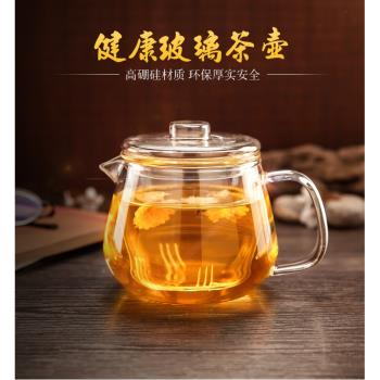 小鴨嘴企鵝壺耐熱高硼矽玻璃茶壺家用帶蓋花茶杯辦公室專用泡茶壺