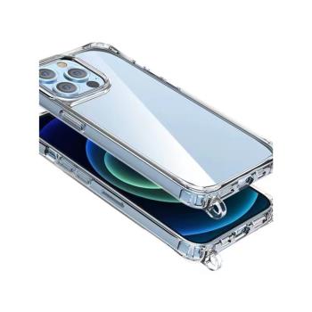 適用蘋果16Promax防摔亞克力一體掛繩手機殼iPhone15透明4全包保護套三星S23ultra二合一斜跨A33/53/73殼 S22