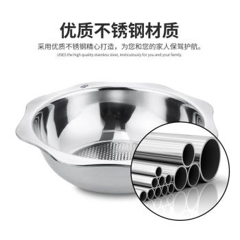 加厚加深不粘鍋湯鍋不銹鋼火鍋盆電磁爐家用清湯鍋八角淺火鍋涮鍋