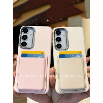 適用三星S25ULTRA手機殼S24FE插卡卡包S23+ 5G全包邊S22ULTRA刷卡A55卡套NOTE20ULTRA防摔52保護套A16網紅A53
