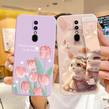 適用於oppo a9x手機殼PCEM00直邊矽膠套a9軟殼A9X腕帶潮殼F11防摔殼A9手機套oppoa9小清新新款男女情侶套