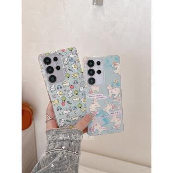 適用三星s25ultra手機殼s24plus是s23fe防摔爆款s22u新款s21+加高級感s25edge可愛的保護套a55a54a16韓系硬殼