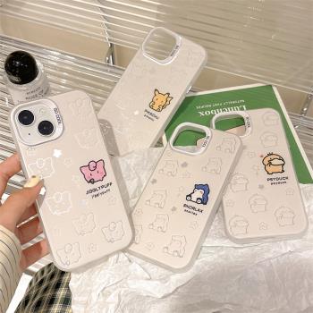 寶可夢皮卡丘可達鴨適用iphone16promax手機殼胖丁蘋果15plus新款14pro防摔套13彩銀12保護11情侶女xr/8卡通7