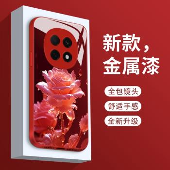 適用oppoa5pro手機殼新款液態玻璃雨中玫瑰OPPOA5Pro保護套個性簡約op0pp0女款創意外殼PKP110超薄散熱