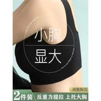 聚攏收副乳大胸顯小提拉透氣調整型文胸無鋼圈上託防下垂美背無扣