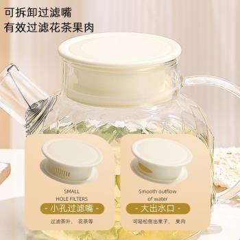 泡茶壺2025新款玻璃茶壺加厚耐高溫冷水壺家用茶水分離茶水杯套裝
