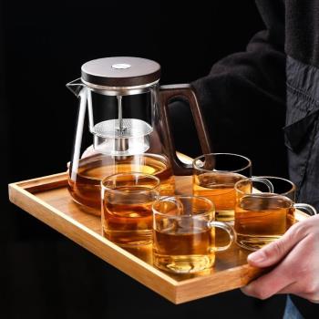 飄逸杯泡茶壺2024新款泡茶分離杯玻璃茶壺泡茶家用全玻璃內膽茶具