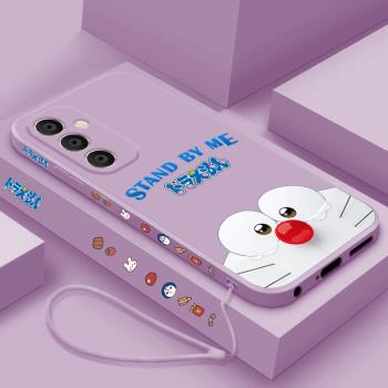 適用三星a55手機殼新款Galaxy A55液態矽膠軟殼男女款Samsung鏡頭全包防摔保護套5G個性卡通外殼伴我同行