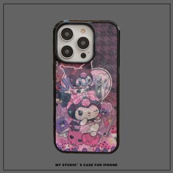 Magsafe磁吸3D變圖三麗歐庫洛米手機殼適用蘋果16ProMax日韓卡通保護殼iPhone15Pro保護套三星折疊Flip6543