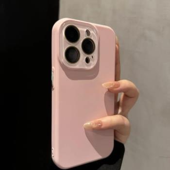 ins液態小視窗適用iPhone16promax手機殼液態矽膠蘋果15全包鏡頭13新款情侶12小眾高階感14pro男女簡約保護套