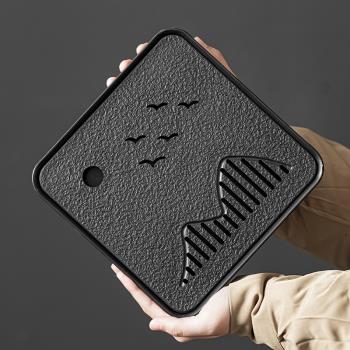 家用小型新款烏金石幹泡臺茶盤