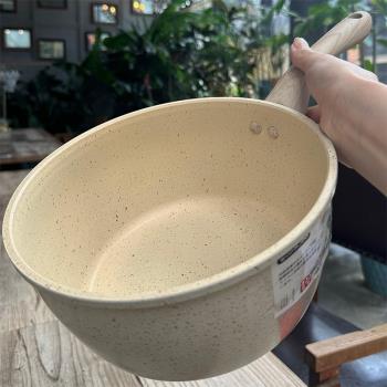 加深大容量20cm大奶鍋大號熱奶鍋煮面條專用單柄湯鍋麥飯石不粘鍋