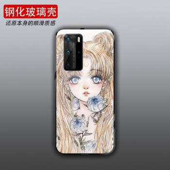 美少女戰士適用於三星S21+/S21 ultra手機殼A71/A51/S20 FE玻璃潮