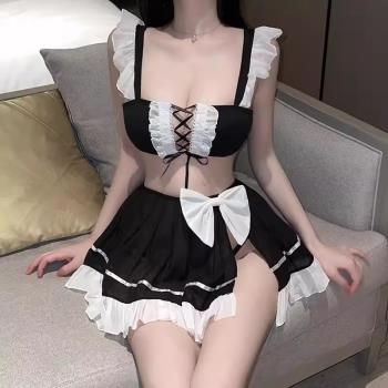 日系睡衣女性感床上氛圍感女僕制服套裝純欲風吊帶內衣趣味睡裙