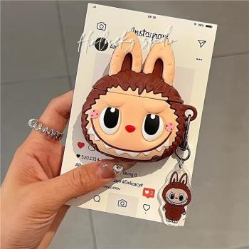 可愛拉布布適用airpods3保護套新款蘋果藍芽無線耳機airpodspro二代防摔矽膠4代耳機殼創意airpods1/2高階感