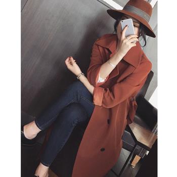 風衣女中長款2025年春秋新款修身收腰時尚女裝流行英倫風大衣外套