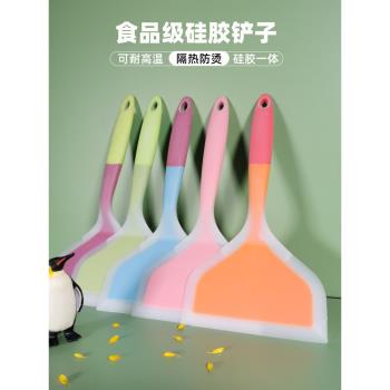 矽膠鏟子煎餅餅不粘鍋專用耐高溫食品鍋鏟雞蛋烙餅工具烘焙寬平鏟