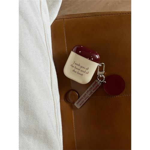 ins風小眾潑墨英文airpodspro2代耳機殼保護套3代適用1代蘋果無線藍牙耳機保護殼二代三代洛達華強北五代悅虎