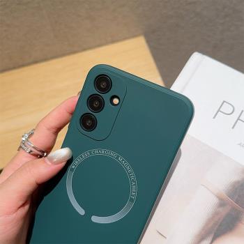 適用適用於三星a55手機殼samsunga35手機殼a15液態矽膠磁吸手機殼