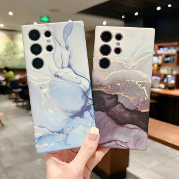ins流金大理石紋適用三星a55手機殼a14/a15/a34矽膠a53/a54磨砂軟殼a13/a33/a35防摔保護套a32/a52時尚女款
