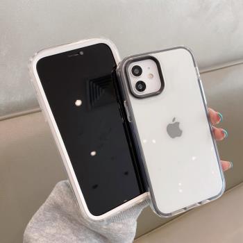 13高出螢幕14適用蘋果12手機殼promax透明iphone11加厚X二合一XR矽膠xsmax包邊pro套8plus全防摔7P保護xsxmax