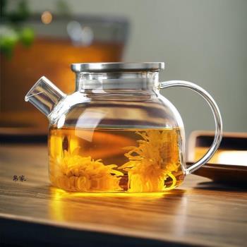玻璃茶壺家用高溫煮水壺泡茶壺新中式過濾茶具冷水壺花茶壺